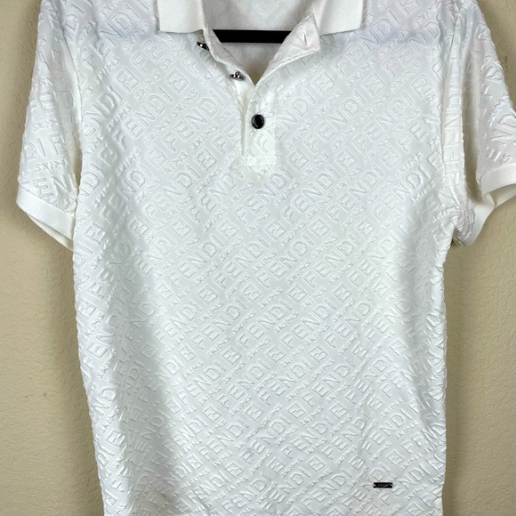 Fendi print polo shirt short sleeve